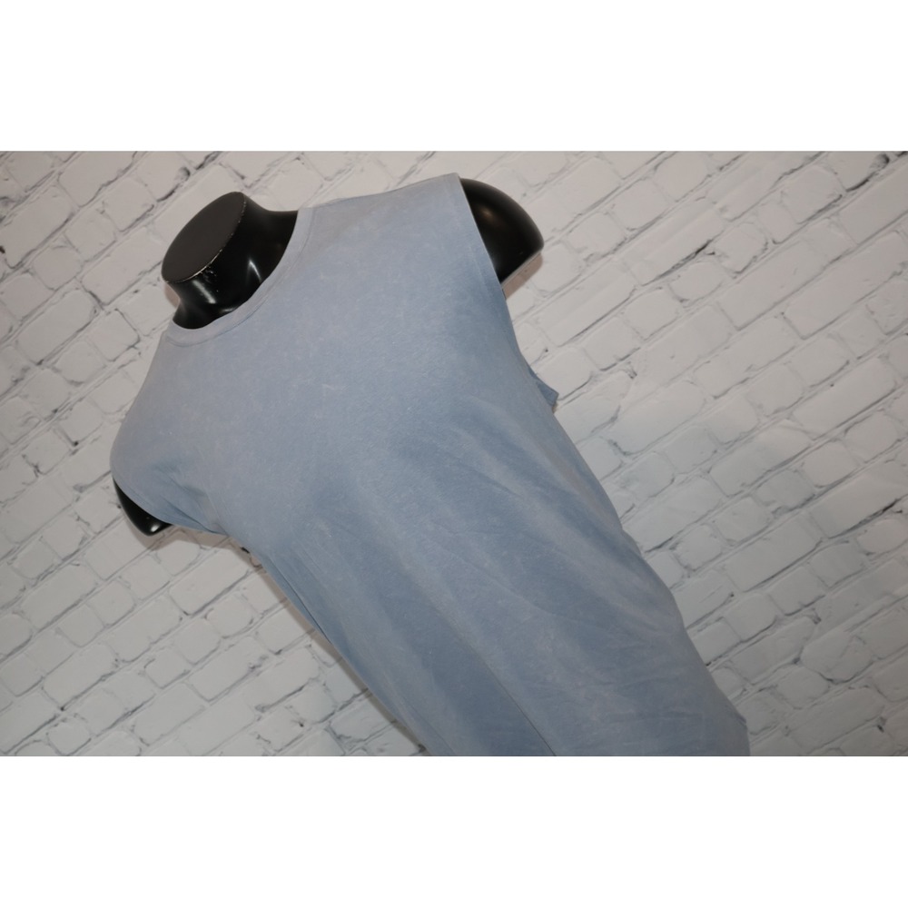 VRST Sleeveless Muscle Tee Mens XL Blue Acid Wash Activewear Tank Top Shirt